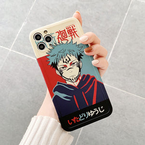 Cartoon Anime Jujutsu Kaisen Yuji Itadori Fushiguro Megumi Phone Case For IPhone 14 13 12 11 Pro X Xs Max XR Cute Soft Cover otakumise