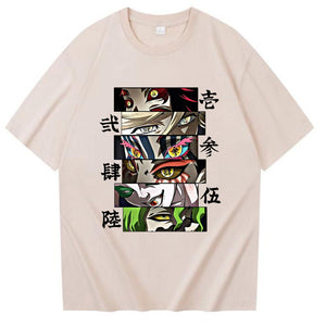 2023 Hot Anime Demon Slayer Upper Moons T-Shirt Anime Harajiku Casual Loose Man Woman T Shirts otakumise