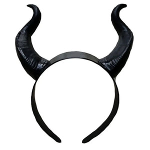 Women black demon horns