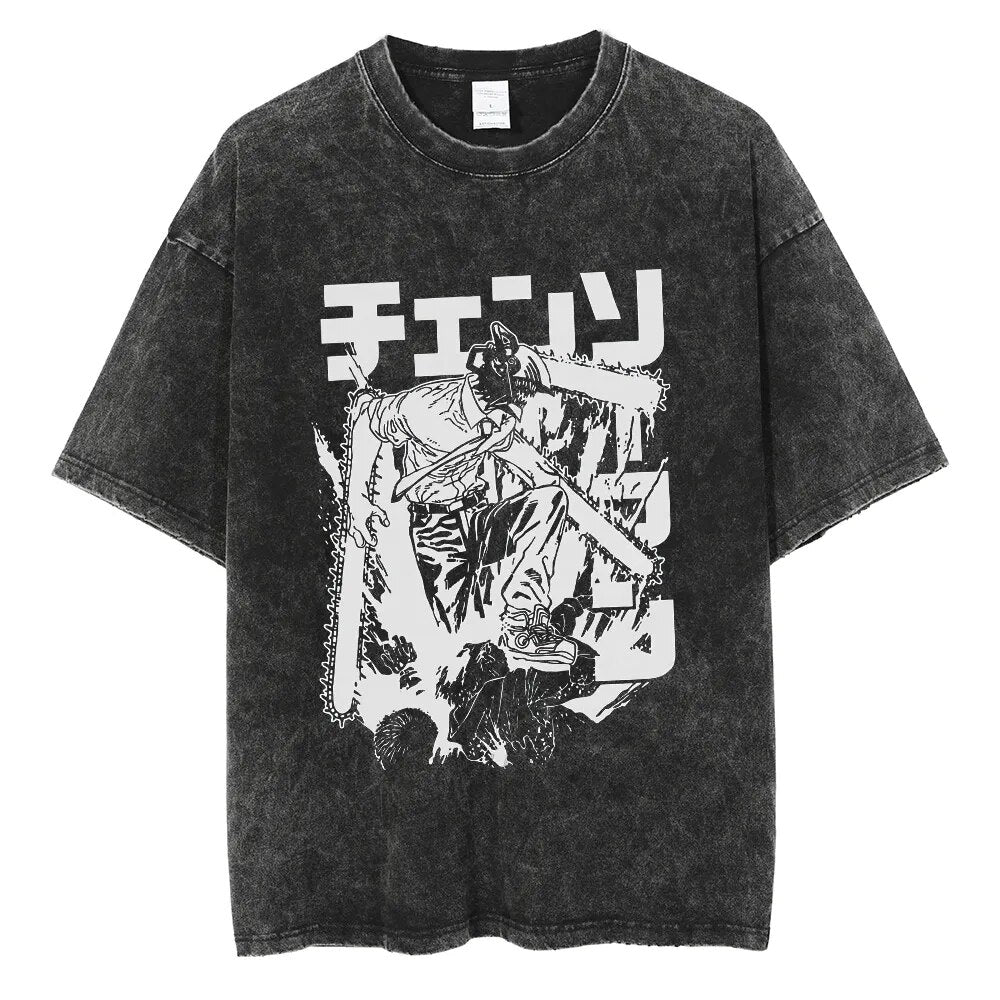 Chainsaw Man Denji Rage Fury Vintage T Shirt